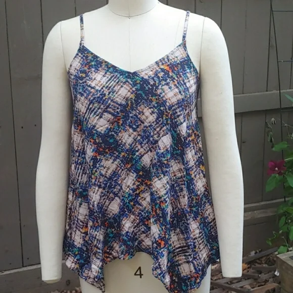Mossimo Funky plaid tank retro look flirty back S - Picture 7 of 7
